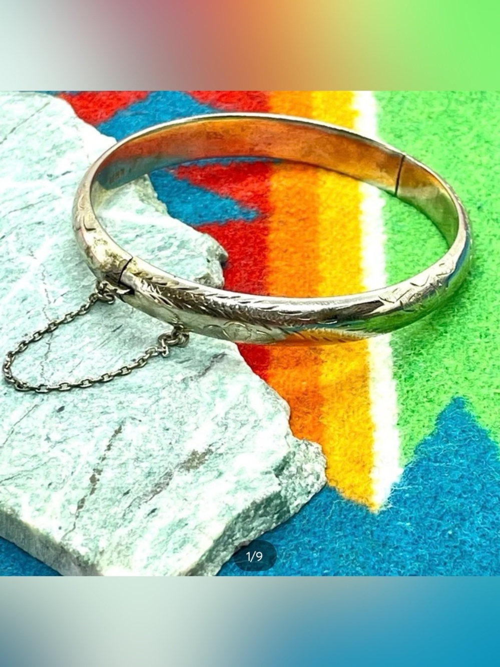 Thai Sterling Tooled Bracelet